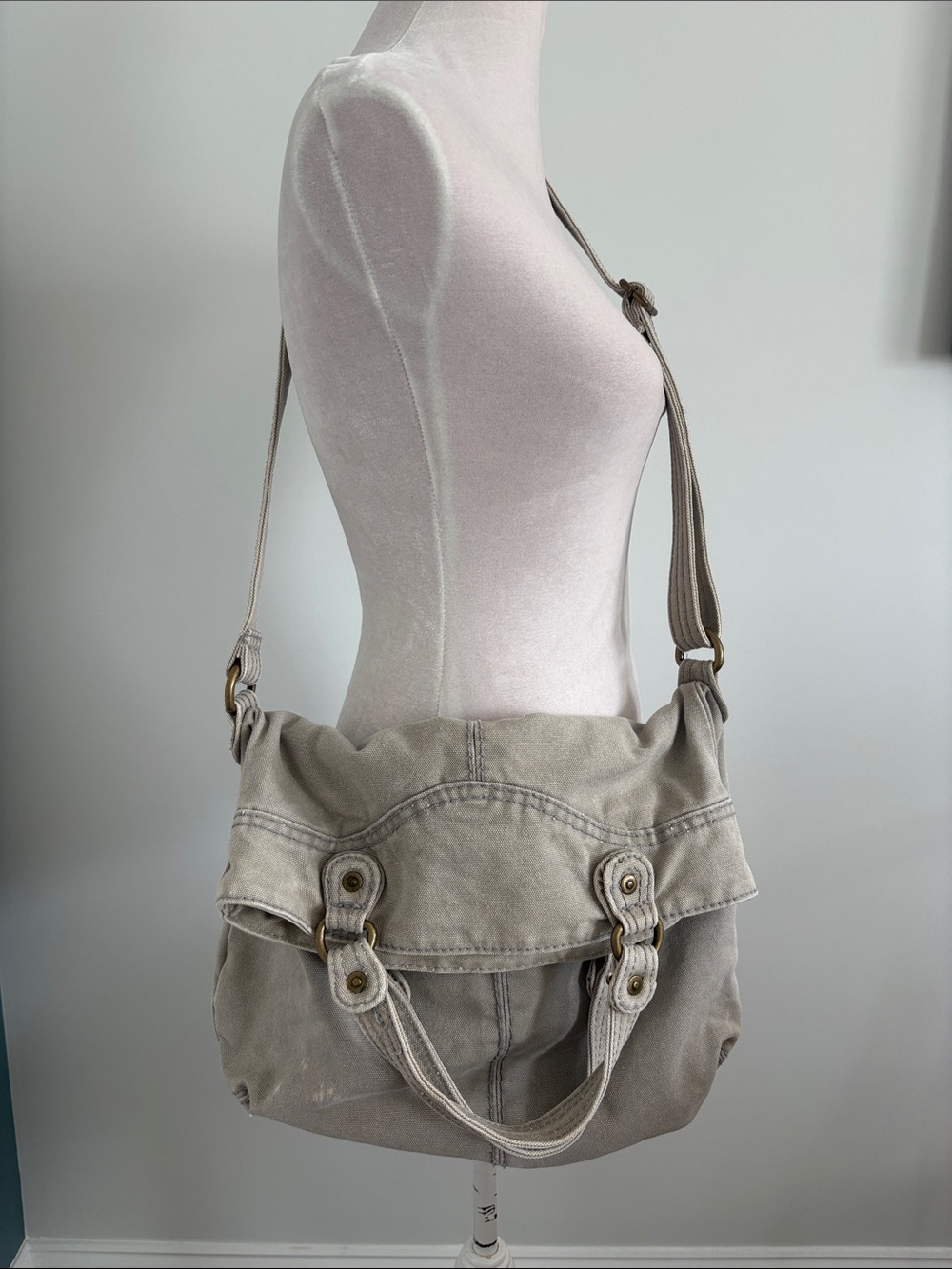 Vintage Old Navy Canvas Shoulder Crossbody Bag 2009 Utility Style